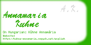 annamaria kuhne business card