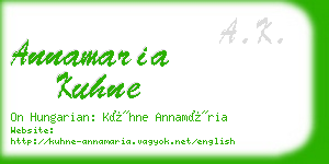 annamaria kuhne business card